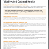 Acid-Base Balance For Energy, Vitality And Optimal Health